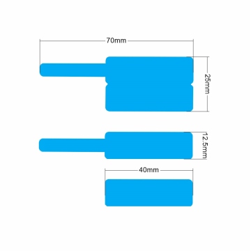 Etiketten zur Kennzeichnung und Beschriftung von Drähten und Kabeln blau