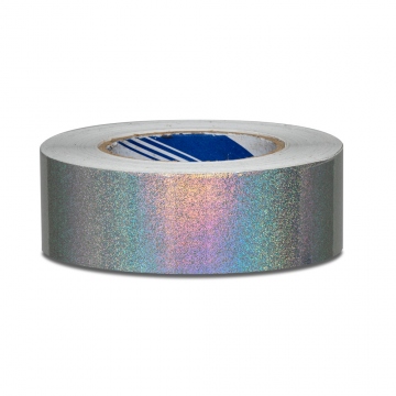  Hologram self-adhesive tape for Hoola Hoop 50mm, MOTIV 2 Punkte - silbern