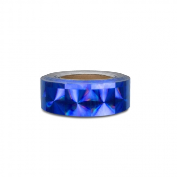 Selbstklebender Hologrammstreifen 50mm, MOTIV Quadrate blau