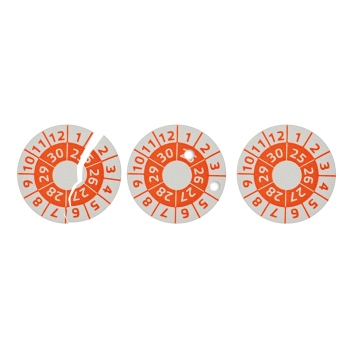 Kalibrierungsaufkleber 2024, 2025, 2026, 2027, 2028, 2029 orange 12mm