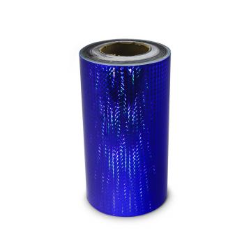 Eine universale Hologramhaftfolie für die Meter MOTIV 1 Vierecken - breite 25cm blau