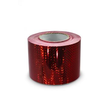 Selbstklebender  Hologrammstreifen 100mm, Motiv – rote Vierecken