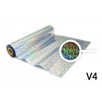 Folie für Hot Stamping - V4 Hologrammfoie, silbern, karriertes Muster