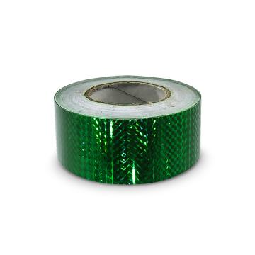 Selbstklebender  Hologrammstreifen 50mm, Motiv – grüne Vierecken
