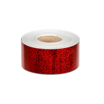 Selbstklebender Hologrammstreifen 50mm, Motiv – Motiv rot Ringe