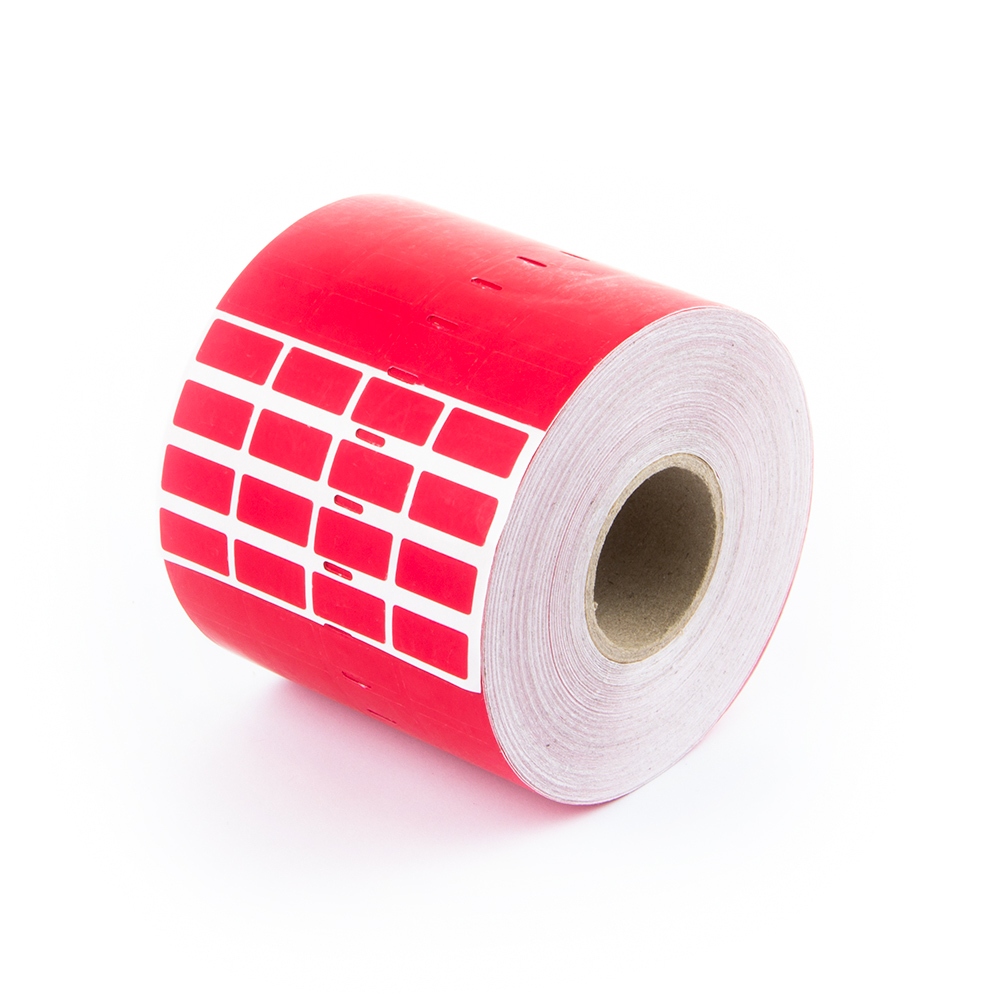 Unresidualer rechteckiger VOID Aufkleber für Handykameras 20x10mm rot mit einer rosaroten Oberfläche