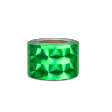 Selbstklebender Hologrammstreifen 100 mm, MOTIV MOTIV Quadrate grün