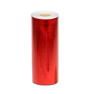 Universale selbstklebende Hologrammfolie - meterweise rot Ringe 30cm