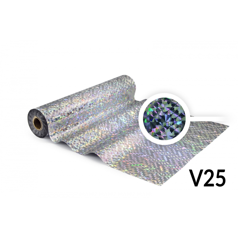 Folie für Hot Stamping - V25 hologrammchrom Muster Scherben