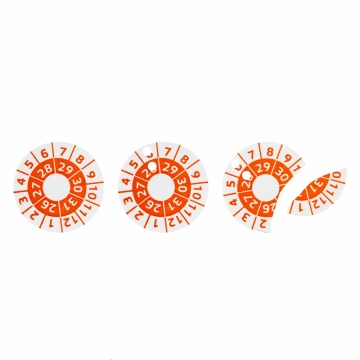 Kalibrierungsaufkleber 2026, 2027, 2028, 2029, 2030, 2031 orange 12mm