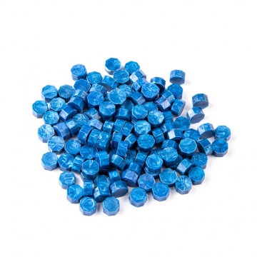 Petschierwachs blau metalisch - granuliert 30g - Typ 21