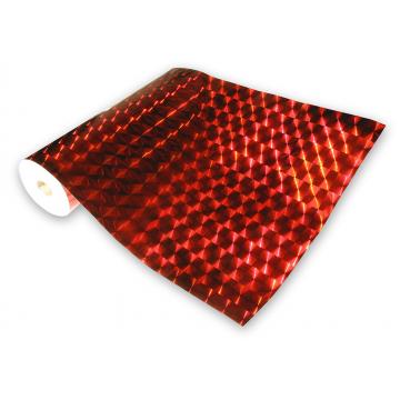 Eine universale Hologramhaftfolie für die Meter - Quadrate rot