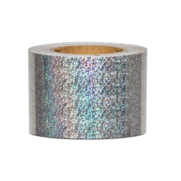 Selbstklebender Hologrammstreifen 100mm, Motiv – Motiv silbern Ringe