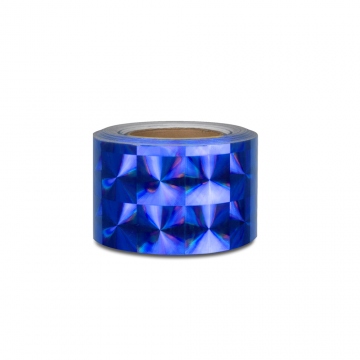Selbstklebender Hologrammstreifen 100 mm, MOTIV MOTIV Quadrate blau