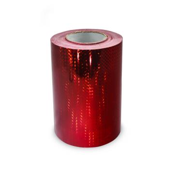 Eine universale Hologramhaftfolie für die Meter MOTIV 1 Vierecken - breite 20cm rot