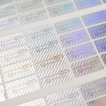 Hologramm-Garantiesiegel 20x10mm garantie ungültig