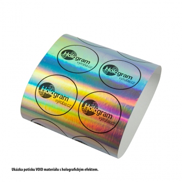 Silberner VOID Sicherungshologrammselbstaufkleber zum Aufdruck 40mm