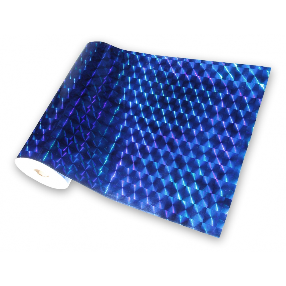 Eine universale Hologramhaftfolie für die Meter - Quadrate blau