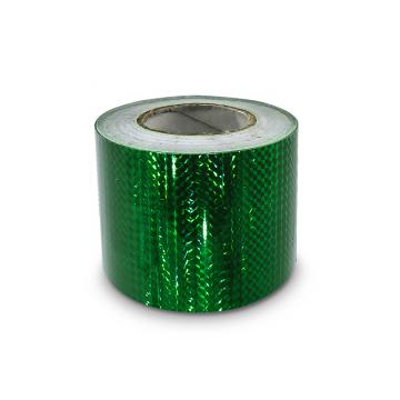 Selbstklebender  Hologrammstreifen 100mm, Motiv – grüne Vierecken