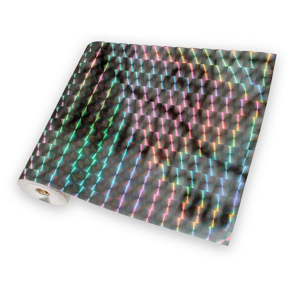 Eine universale Hologramhaftfolie für die Meter - Quadrate silbern