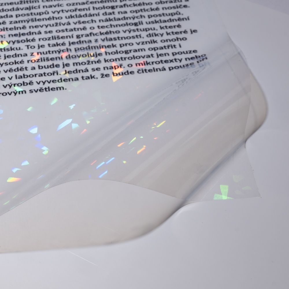 Selbstklebende transparente holografische Folie A4 für Druck und