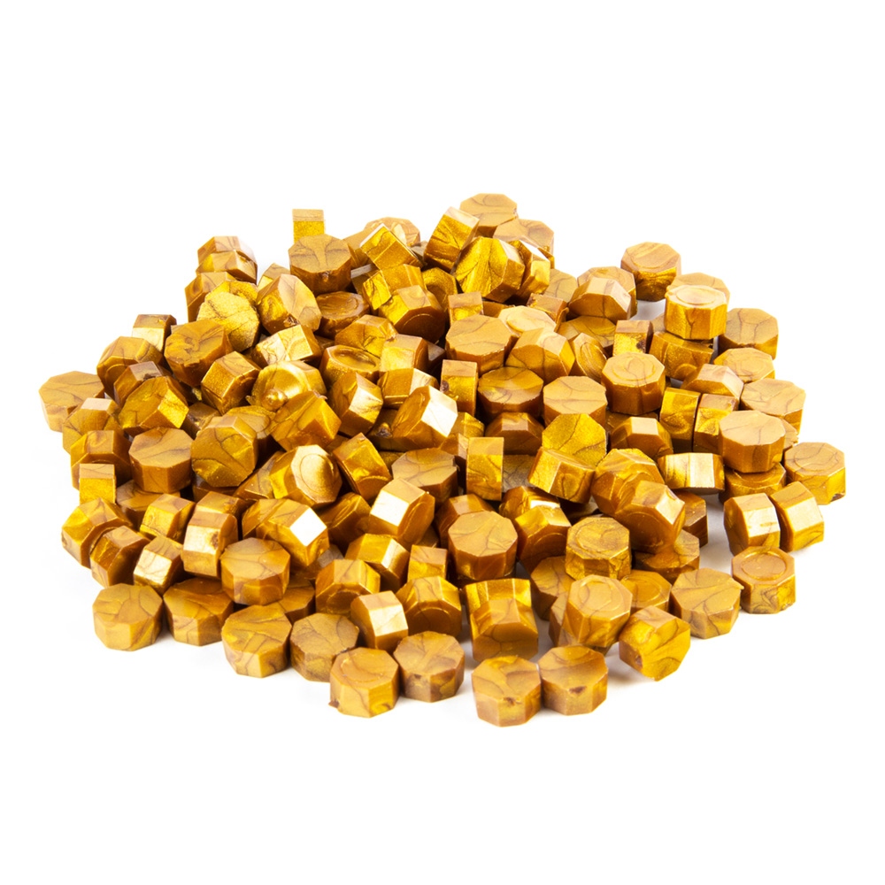 Petschierwachs golden metalisch - granuliert 30g - Typ 11