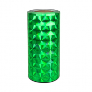 Eine universale Hologramhaftfolie für die Meter - Quadrate grün 25cm