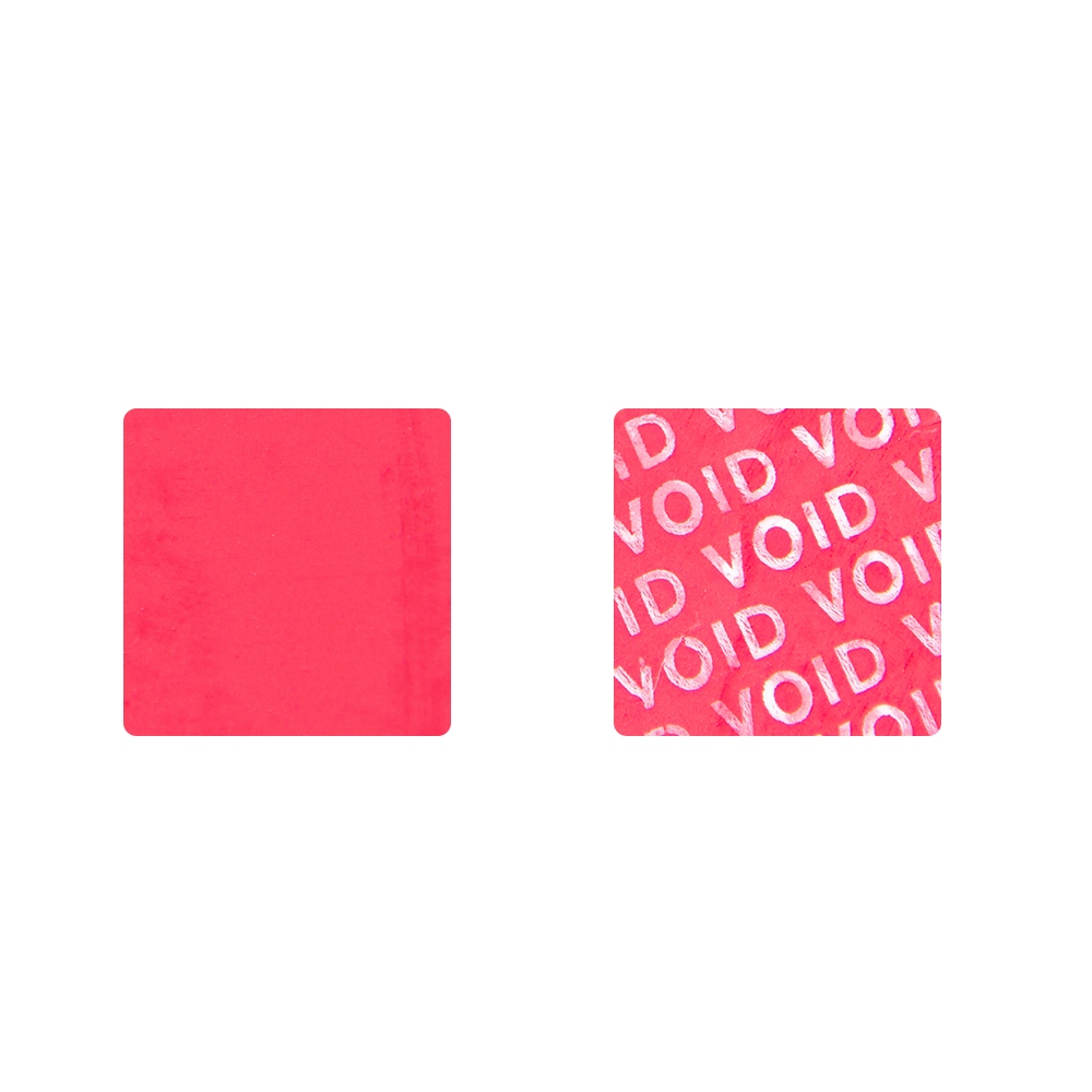 Unresidualer VOID Aufkleber für die Handykamera - rot 20 x 20 mm