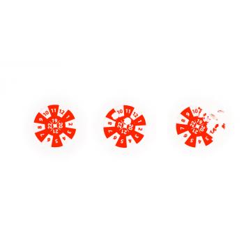 Eichaufkleber 2019, 2020, 2021, 2022, rot 12mm
