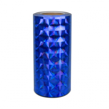 Eine universale Hologramhaftfolie für die Meter - Quadrate blau 25 cm
