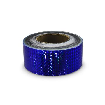 Selbstklebender  Hologrammstreifen 50mm, Motiv – blaue Vierecken